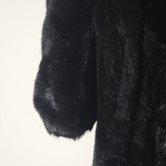 Vintage Olympia Faux Fur Coat Women's 2X Black Long Plush Mob Wife Glam USA - Picture 2 of 7